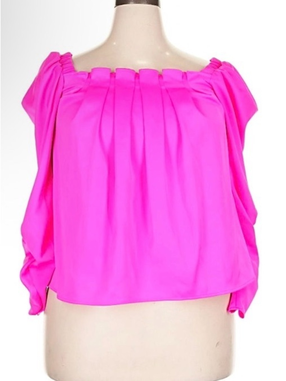Hot Pink CROSBY by Mollie Burch Off Shoulder Blouse Flowing Top Summer Chic - Picture 3 of 8